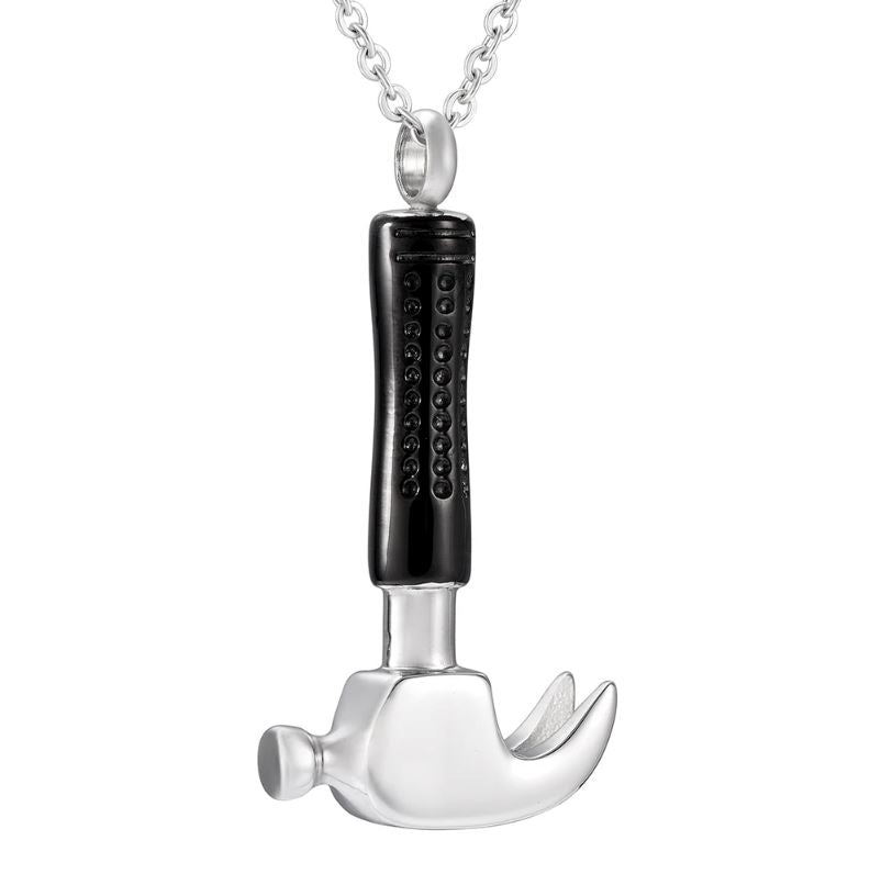 Hammer Shaped Cremation Urn Necklace Cremation Necklace Cherished Emblems 