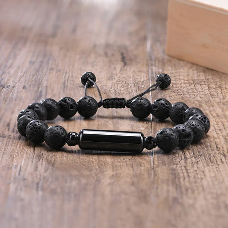 Pet Memorial Cremation Ashes Keepsake Bracelet beads with One Memorial outlet Ashes Bead in Black.