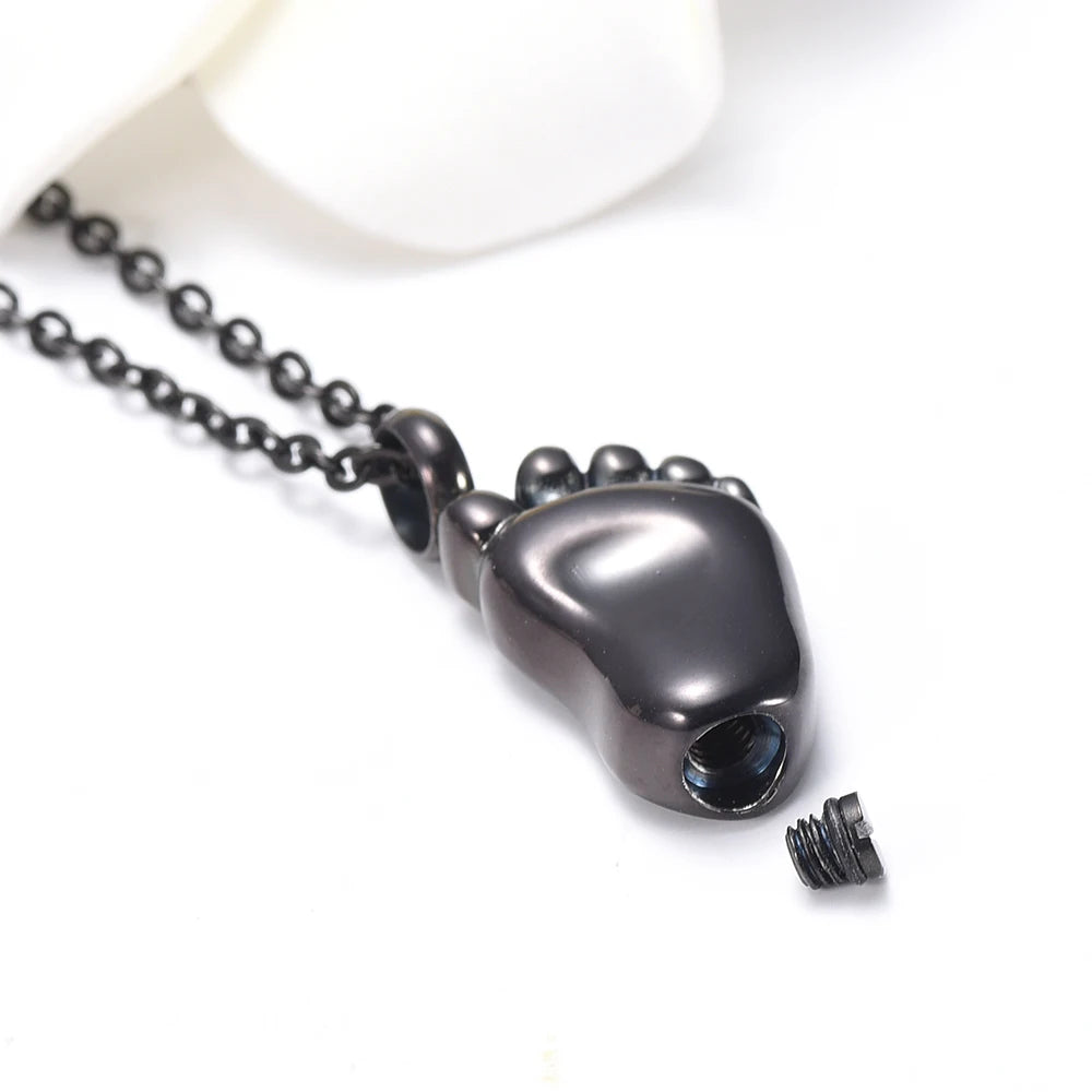 Baby Foot Cremation Urn Necklace Cremation Necklace Cherished Emblems 