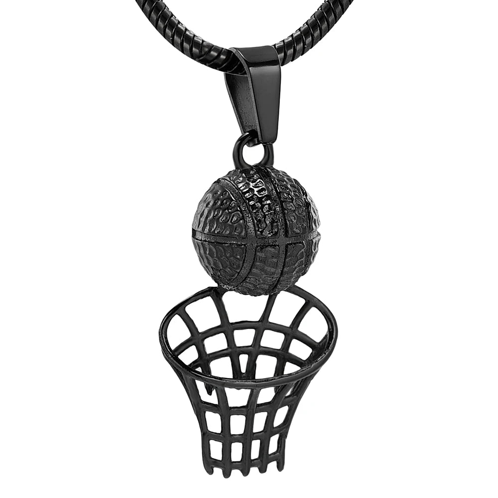 Basketball & Net Cremation Urn Necklace Cremation Necklace Cherished Emblems 