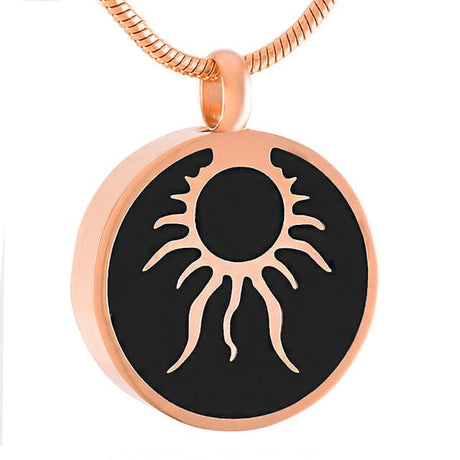 Shining for You Necklace Engraved Circle Chain Pendant Necklace 