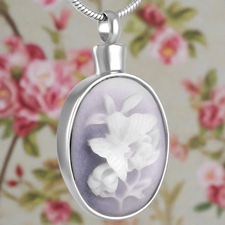 3D Laser Cut Victorian Style Floral Ash Necklace Cherished Emblems