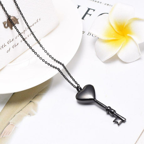 Heart shaped hot sale key necklace