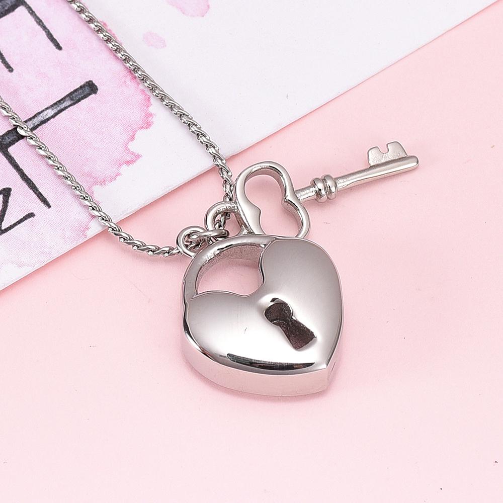 Lock Cremation Necklace in Sterling Silver