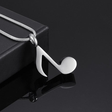 Sterling Silver Musical Note Pendant with stone by LeightWorks