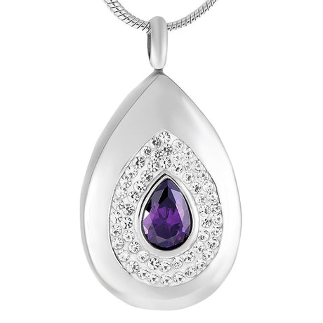Buy Zahara Memorial Urn Necklace (20 inches) with Velvet Pouch & Fill Kit |  Amethyst Angel Heart Pendant and Chain (Nickel Free) Online at  desertcartOMAN