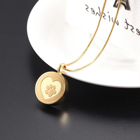 Paw print outlet urn necklace